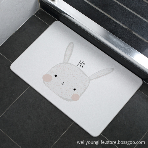 Wholesale anti-slip absorb diatomite earth bath mat